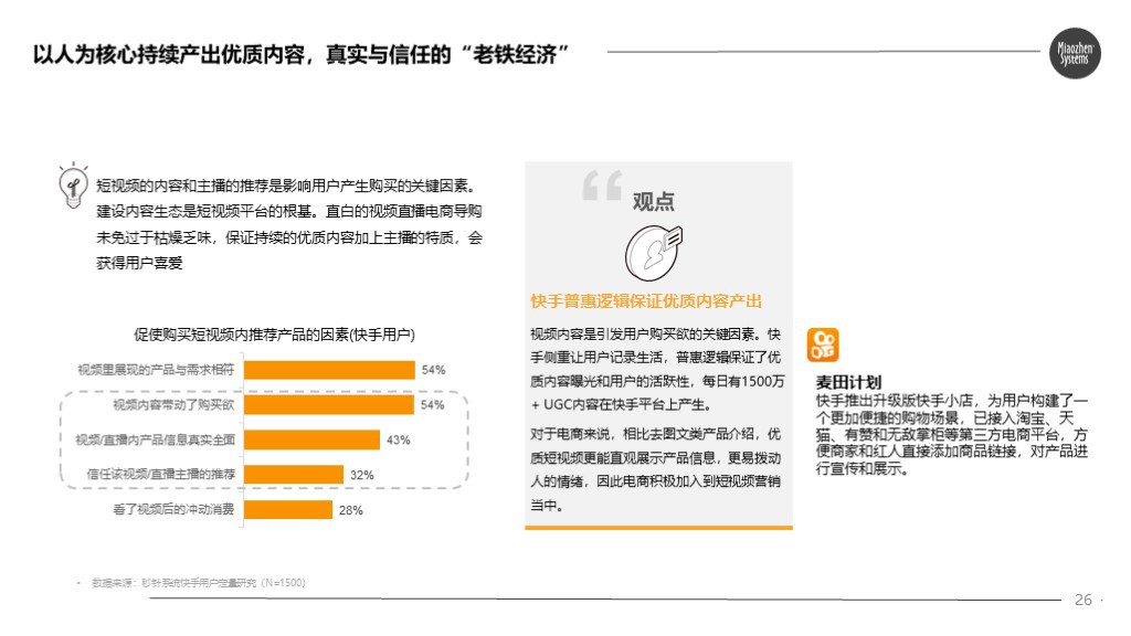 秒针发布快手电商营销价值报告：84%快手用户愿接受主播推荐产品_行业观察_电商之家