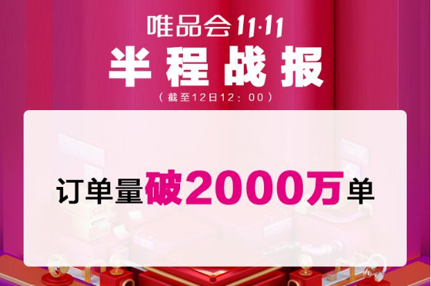 唯品会双11半程战绩：订单量已破2000万单_零售_电商之家