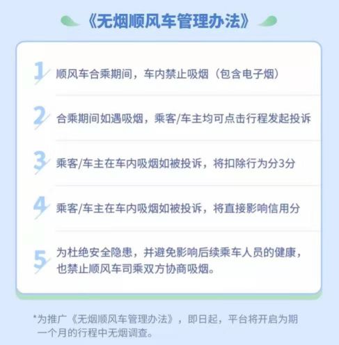 嘀嗒《无烟顺风车管理办法》正式开始实施_O2O_电商之家