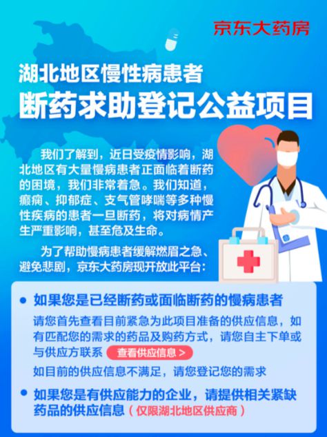 湖北药品供应亮红灯 京东搭建线上互助绿色通道_行业观察_电商之家