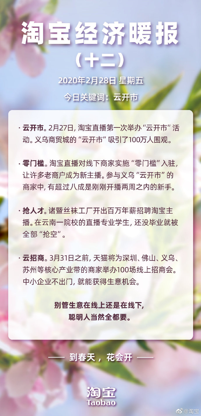 《淘宝经济暖报》：义乌“云开市”吸引百万人围观_零售_电商之家