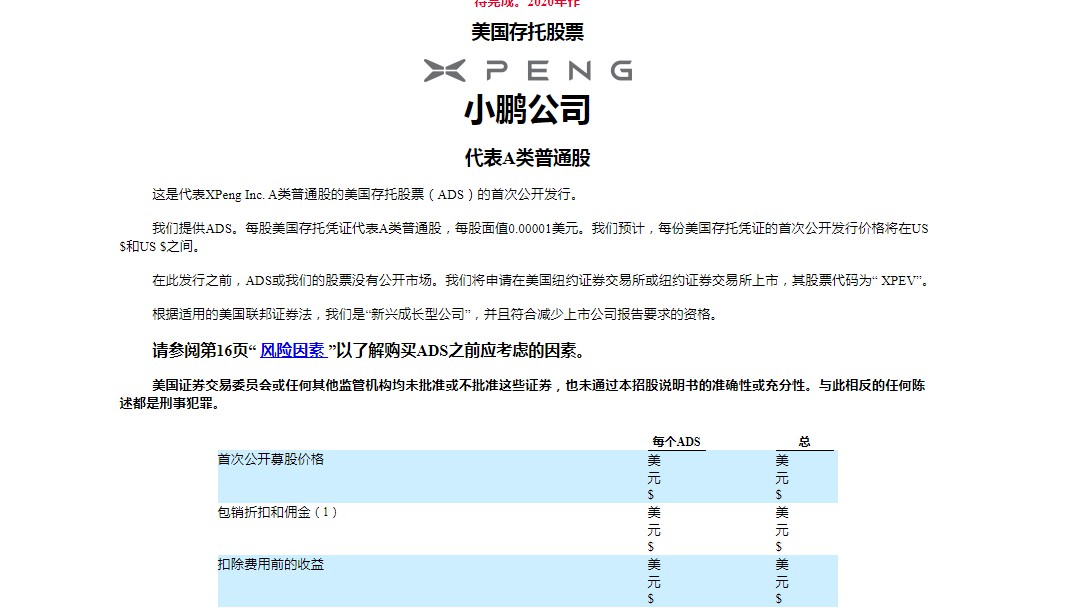 小鹏汽车提交赴美上市招股书 淘宝为第二大股东_零售_电商之家