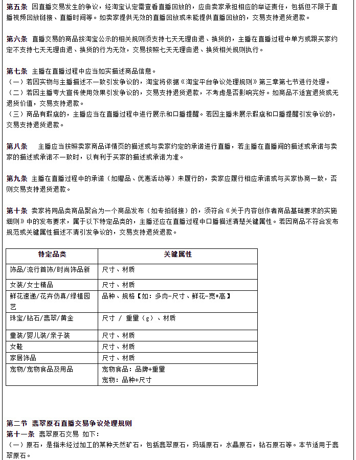 淘宝网拟新增直播交易争议处理规则_零售_电商之家