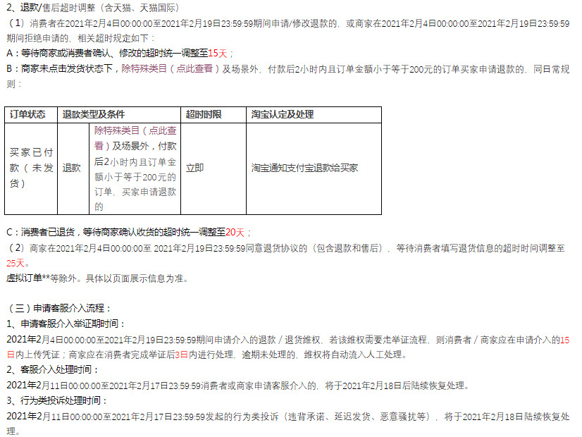 天猫调整2021年春节发货时间及交易流程_零售_电商之家