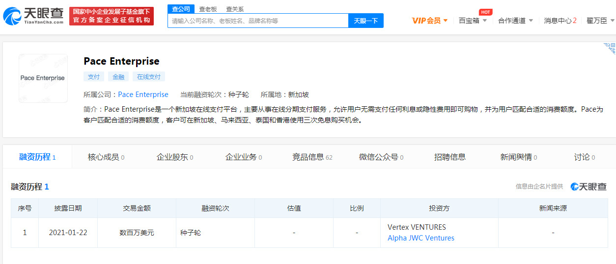 在线支付平台Pace Enterprise获7位数种子轮融资_支付_电商之家