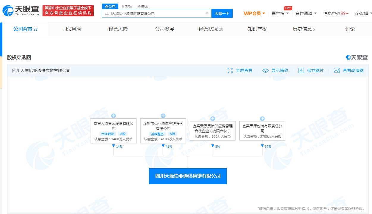 天原股份：拟转让天原怡亚通37%股权给宜宾天原包装_B2B_电商之家